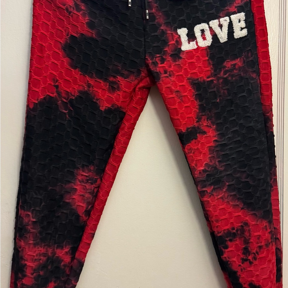 Just Love Kids Leggings in Red and Black Tie-Dye